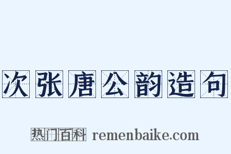 次张唐公韵造句是什么意思的图片